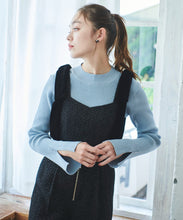 画像をギャラリービューアに読み込む, ベルベットリボン付きツイードサロペット/TT437401