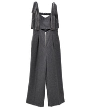 画像をギャラリービューアに読み込む, ベルベットリボン付きツイードサロペット/TT437401