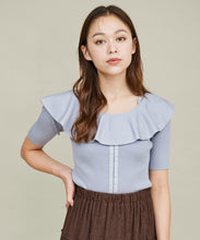 画像をギャラリービューアに読み込む, オフショルフリルリブニット/TT438331