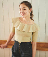 画像をギャラリービューアに読み込む, オフショルフリルリブニット/TT438331