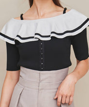 画像をギャラリービューアに読み込む, オフショルフリルリブニット/TT438331