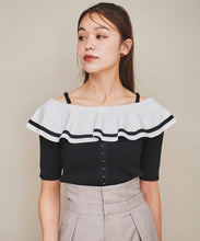 画像をギャラリービューアに読み込む, オフショルフリルリブニット/TT438331