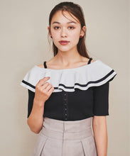 画像をギャラリービューアに読み込む, オフショルフリルリブニット/TT438331