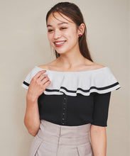 画像をギャラリービューアに読み込む, オフショルフリルリブニット/TT438331