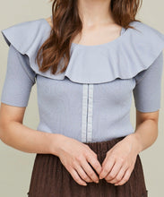 画像をギャラリービューアに読み込む, オフショルフリルリブニット/TT438331