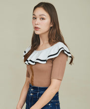 画像をギャラリービューアに読み込む, オフショルフリルリブニット/TT438331