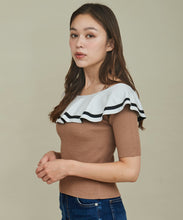 画像をギャラリービューアに読み込む, オフショルフリルリブニット/TT438331