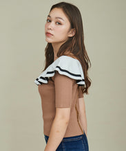 画像をギャラリービューアに読み込む, オフショルフリルリブニット/TT438331