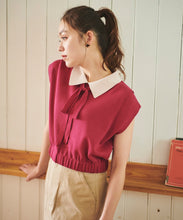 画像をギャラリービューアに読み込む, 配色衿付きニット/TT438329