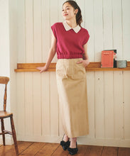 画像をギャラリービューアに読み込む, 配色衿付きニット/TT438329