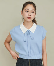 画像をギャラリービューアに読み込む, 配色衿付きニット/TT438329