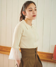 画像をギャラリービューアに読み込む, チュール袖ジップニット/TT438330