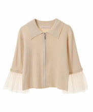 画像をギャラリービューアに読み込む, チュール袖ジップニット/TT438330