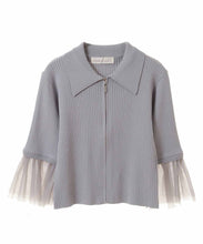 画像をギャラリービューアに読み込む, チュール袖ジップニット/TT438330