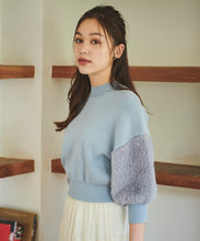 画像をギャラリービューアに読み込む, 袖ファー付きニット/TT438301