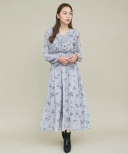 画像をギャラリービューアに読み込む, ボリュームフリルフラワープリントワンピース/TT437421