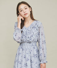 画像をギャラリービューアに読み込む, ボリュームフリルフラワープリントワンピース/TT437421