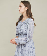 画像をギャラリービューアに読み込む, ボリュームフリルフラワープリントワンピース/TT437421