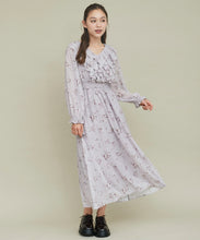 画像をギャラリービューアに読み込む, ボリュームフリルフラワープリントワンピース/TT437421