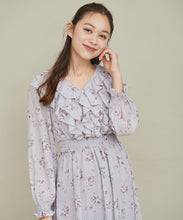 画像をギャラリービューアに読み込む, ボリュームフリルフラワープリントワンピース/TT437421