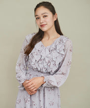 画像をギャラリービューアに読み込む, ボリュームフリルフラワープリントワンピース/TT437421