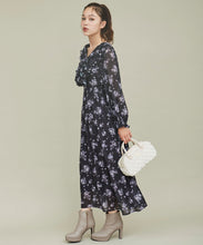 画像をギャラリービューアに読み込む, ボリュームフリルフラワープリントワンピース/TT437421
