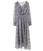 画像をギャラリービューアに読み込む, ボリュームフリルフラワープリントワンピース/TT437421