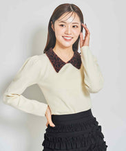 画像をギャラリービューアに読み込む, レオパードシャギーカラーニット/TT438309