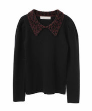 画像をギャラリービューアに読み込む, レオパードシャギーカラーニット/TT438309