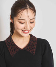画像をギャラリービューアに読み込む, レオパードシャギーカラーニット/TT438309