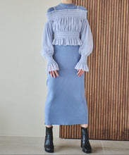 画像をギャラリービューアに読み込む, チュールレイヤードニットワンピース/TT437414