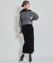 画像をギャラリービューアに読み込む, チュールレイヤードニットワンピース/TT437414