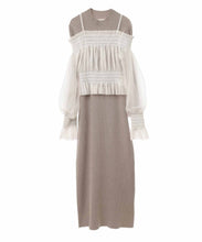 画像をギャラリービューアに読み込む, チュールレイヤードニットワンピース/TT437414