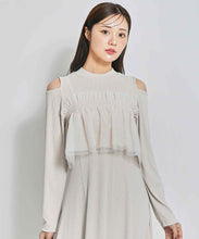 画像をギャラリービューアに読み込む, チュールビスチェセットカットアウトワンピース/TT437422