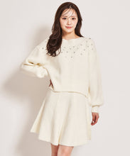 画像をギャラリービューアに読み込む, ビジュー付きニットセットアップ/TT437419