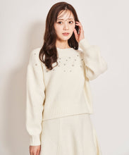 画像をギャラリービューアに読み込む, ビジュー付きニットセットアップ/TT437419