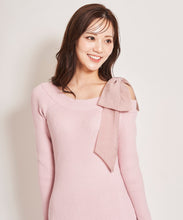 画像をギャラリービューアに読み込む, シアーリボンアシメニットワンピース/TT437424