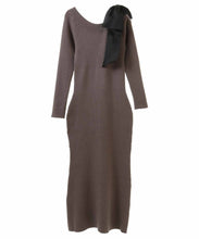 画像をギャラリービューアに読み込む, シアーリボンアシメニットワンピース/TT437424