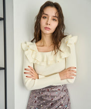 画像をギャラリービューアに読み込む, フリルカラーニット/TT538311