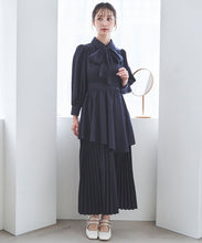 画像をギャラリービューアに読み込む, ボウタイ裾プリーツワンピース/TT517405