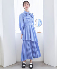 画像をギャラリービューアに読み込む, ボウタイ裾プリーツワンピース/TT517405