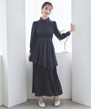 画像をギャラリービューアに読み込む, ボウタイ裾プリーツワンピース/TT517405