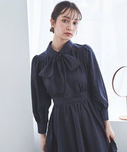 画像をギャラリービューアに読み込む, ボウタイ裾プリーツワンピース/TT517405