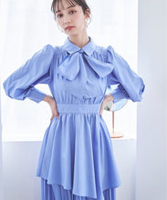 画像をギャラリービューアに読み込む, ボウタイ裾プリーツワンピース/TT517405