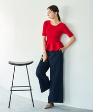 画像をギャラリービューアに読み込む, バックレースアップワイドデニムパンツ/TT537301