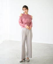 画像をギャラリービューアに読み込む, ギャザーオフショルドッキングニット/MM438312