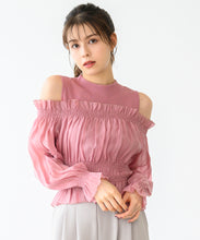 画像をギャラリービューアに読み込む, ギャザーオフショルドッキングニット/MM438312