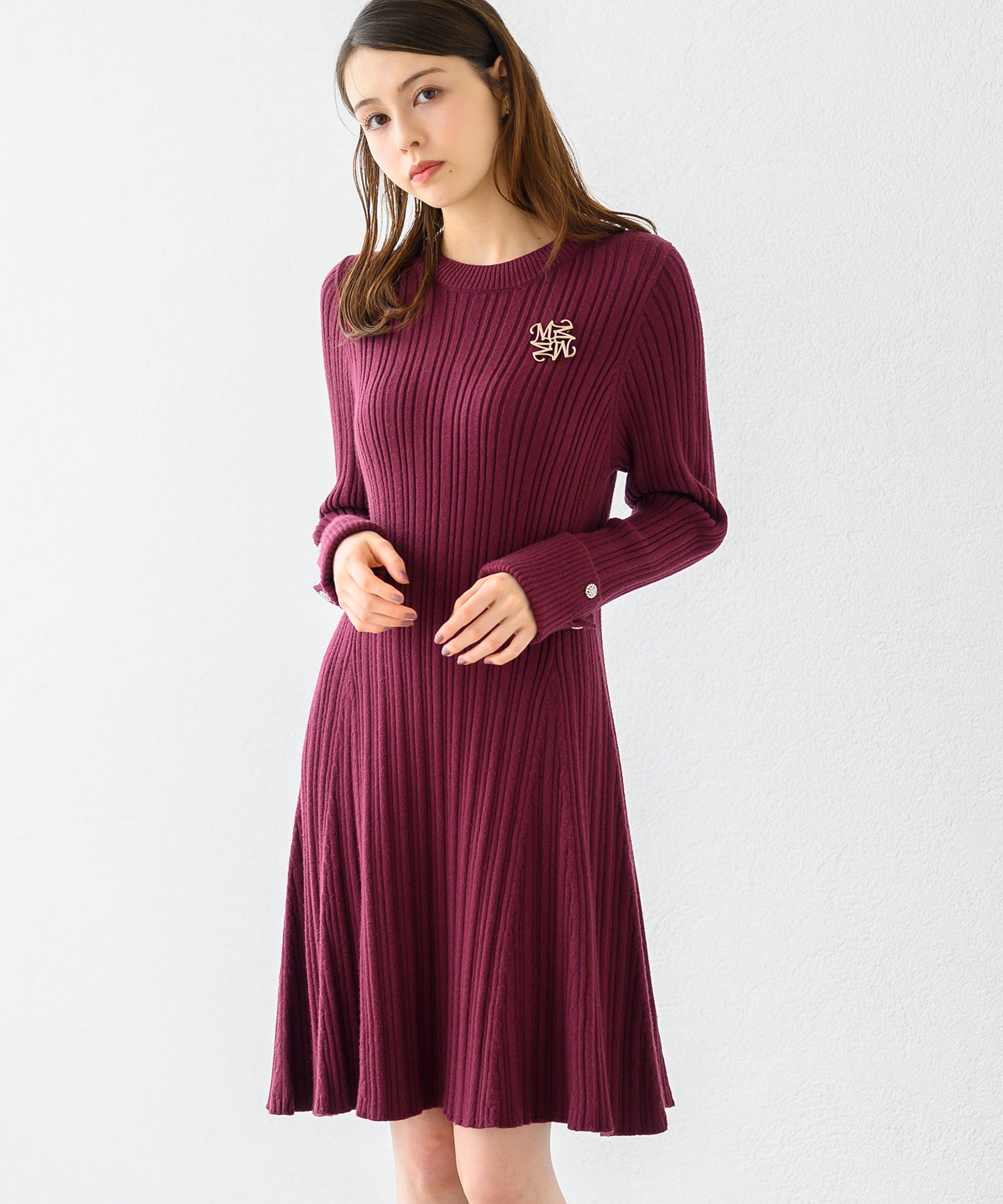 ブローチ付きAラインニットワンピース – MISCH MASCH|31 Sons de mode