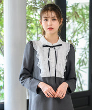 画像をギャラリービューアに読み込む, フリルブラウスミニワンピース/MM447404