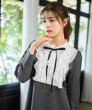 画像をギャラリービューアに読み込む, フリルブラウスミニワンピース/MM447404